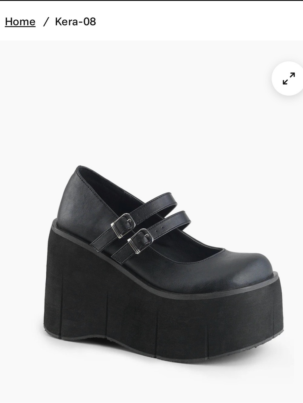 Demonia platform Mary Janes black